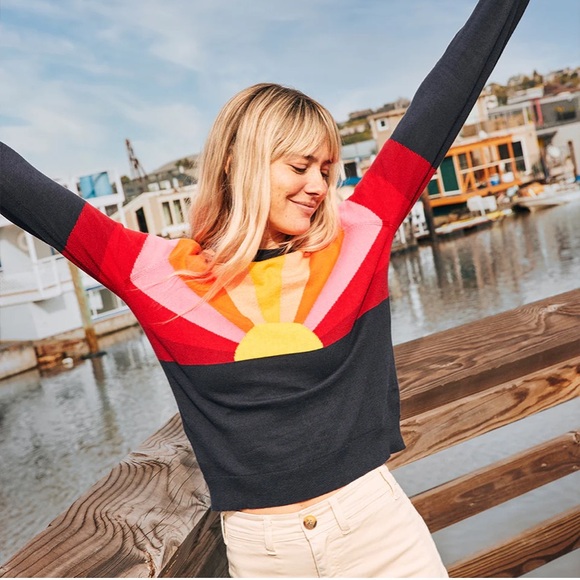 Marine Layer Sweaters - Marine Layer Sunset Icon Sweater Extra Small